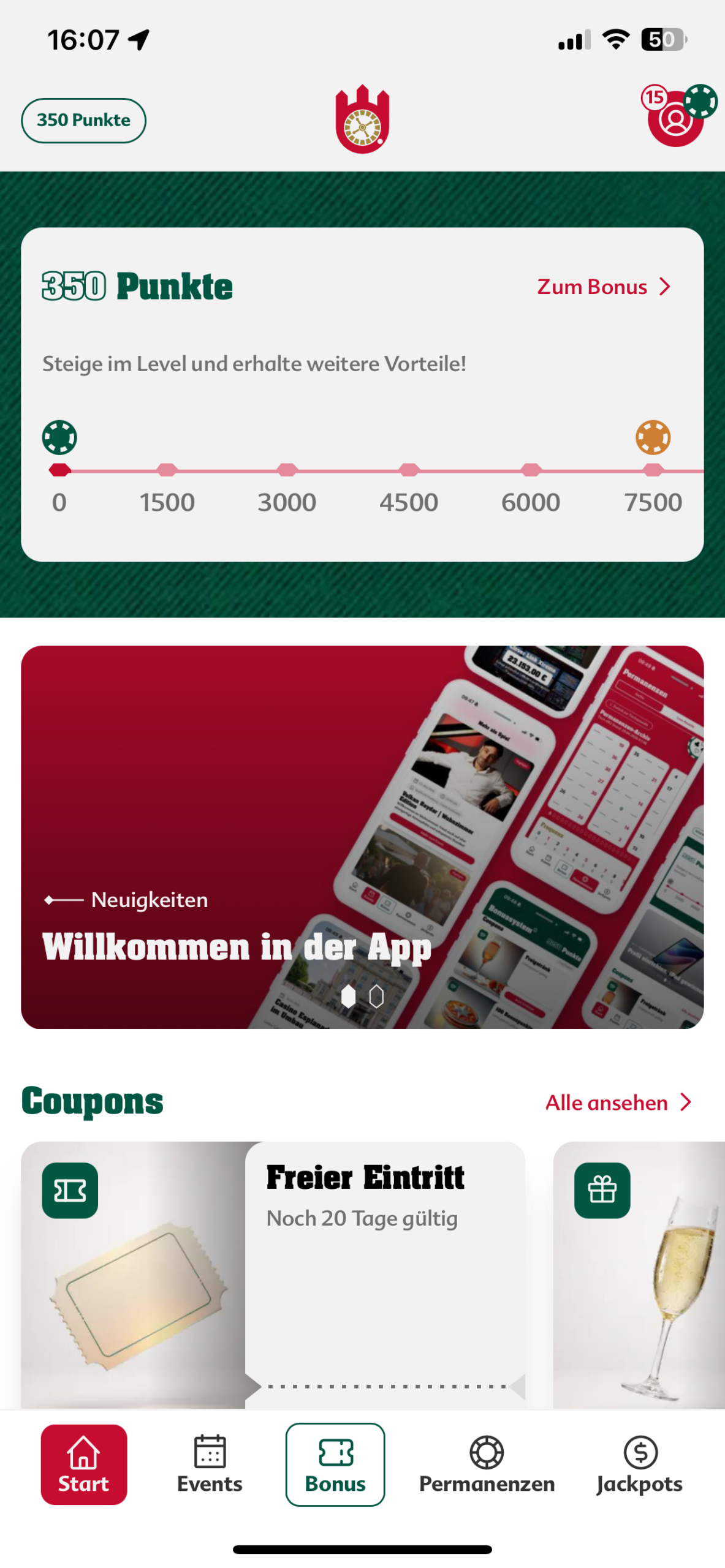Spielbank Hamburg App - Website